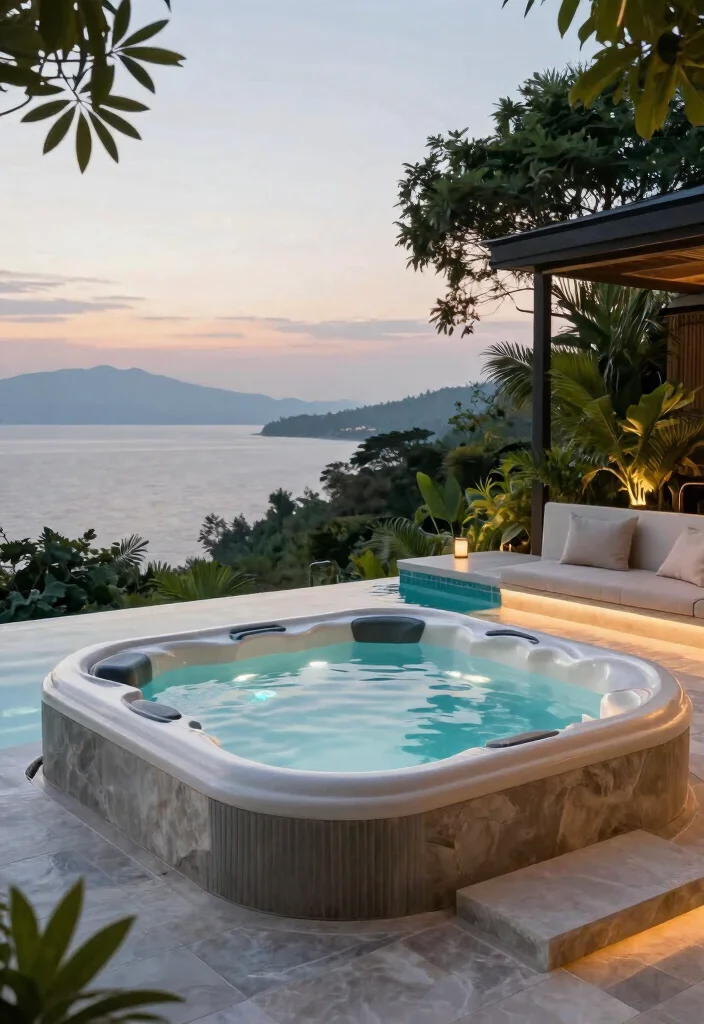 13 Modern Infinity Pool Ideas for Luxury Homes - 7. Infinity Hot Tubs 1