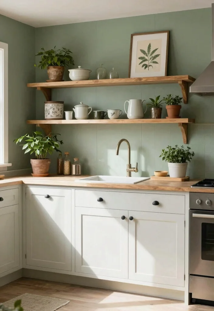 13 Neutral Paint Colors Every Farmhouse Kitchen Needs - 4. Dusty Sage 1