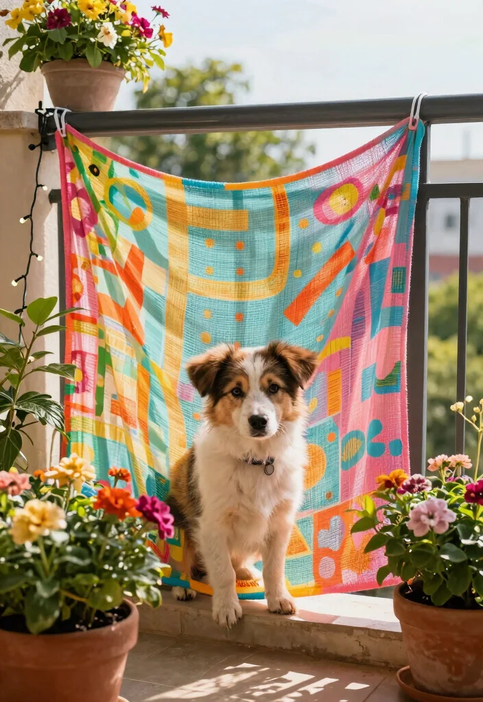 13 Pet-Safe Balcony Nets for Urban Apartment Owners - 3. Colorful Fabric Nets 1
