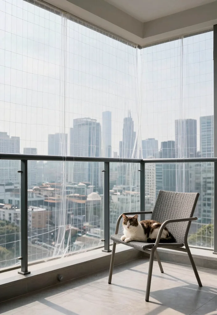 13 Pet-Safe Balcony Nets for Urban Apartment Owners - 4. Transparent Safety Nets 1