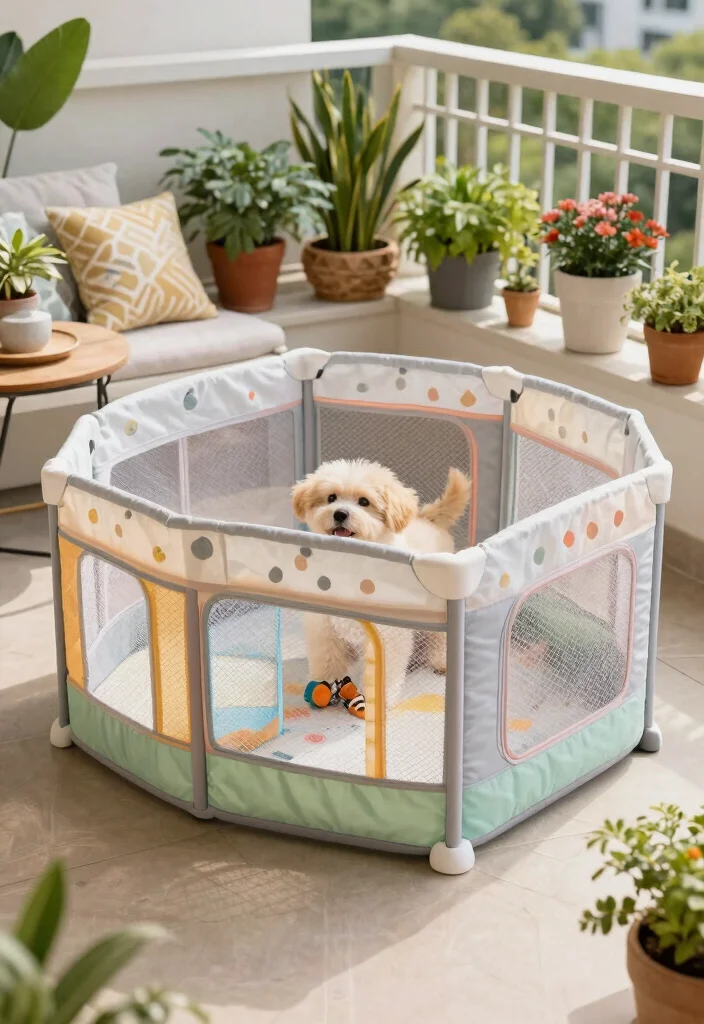 13 Pet-Safe Balcony Nets for Urban Apartment Owners - 5. Customizable Pet Playpens 1