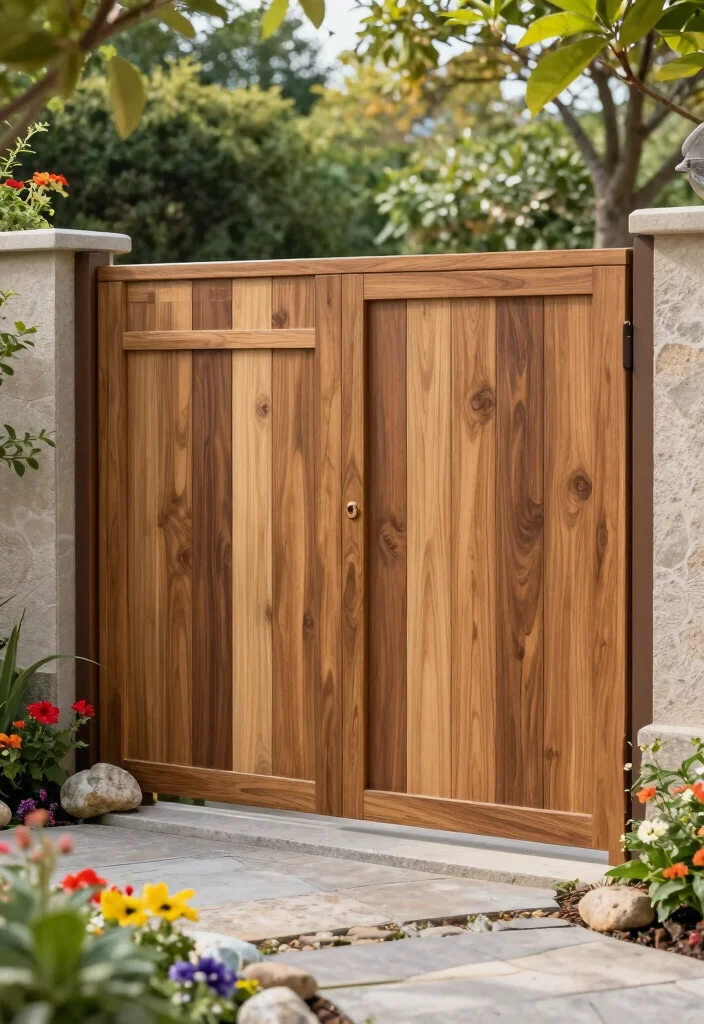 13 Realistic Wood-Look Vinyl Fencing for Perfectionists - 10. Height Variations for Privacy 1