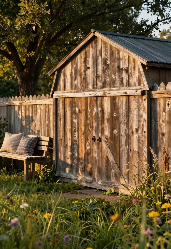 13 Realistic Wood-Look Vinyl Fencing for Perfectionists - 2. Rustic Barnwood Style 1