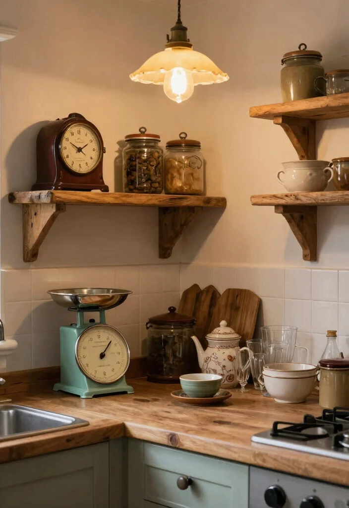 14 Cottage Kitchen Designs for Gathering Families - 3. Vintage Accents: A Nod to the Past 1