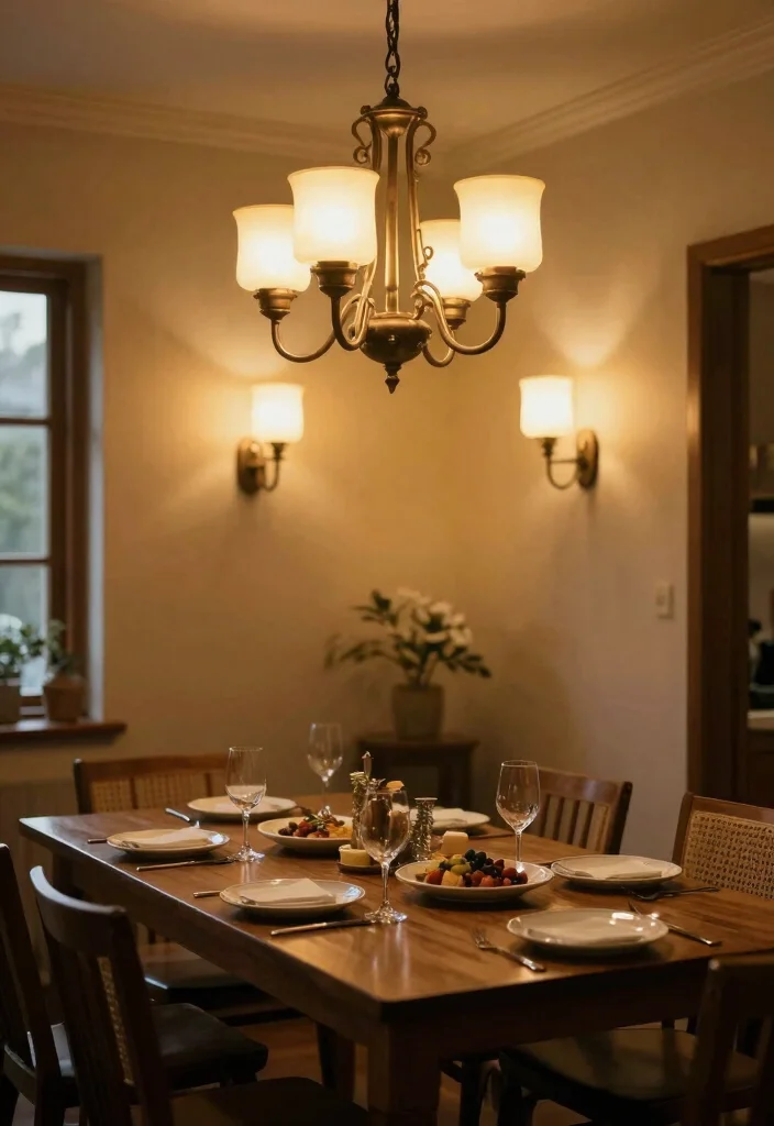 14 Dining Room Designs for Memorable Family Gatherings - 6. Warm Lighting Fixtures 1