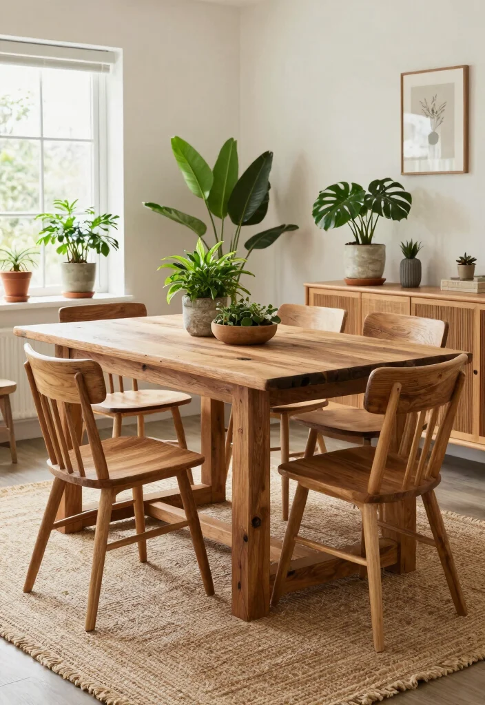 14 Dining Room Designs for Memorable Family Gatherings - 8. Sustainable Materials and Eco-Friendly Decor 1
