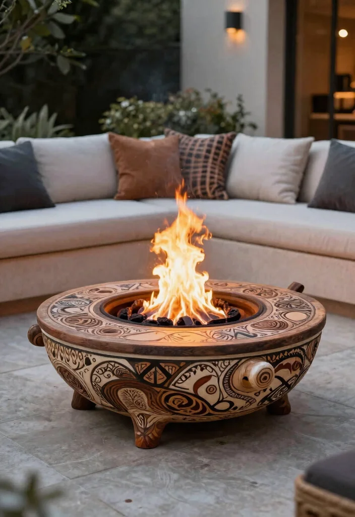 14 Epic Large Fire Pit Designs to Impress Entertainer Guests - 14. Artistic Fire Pit 1