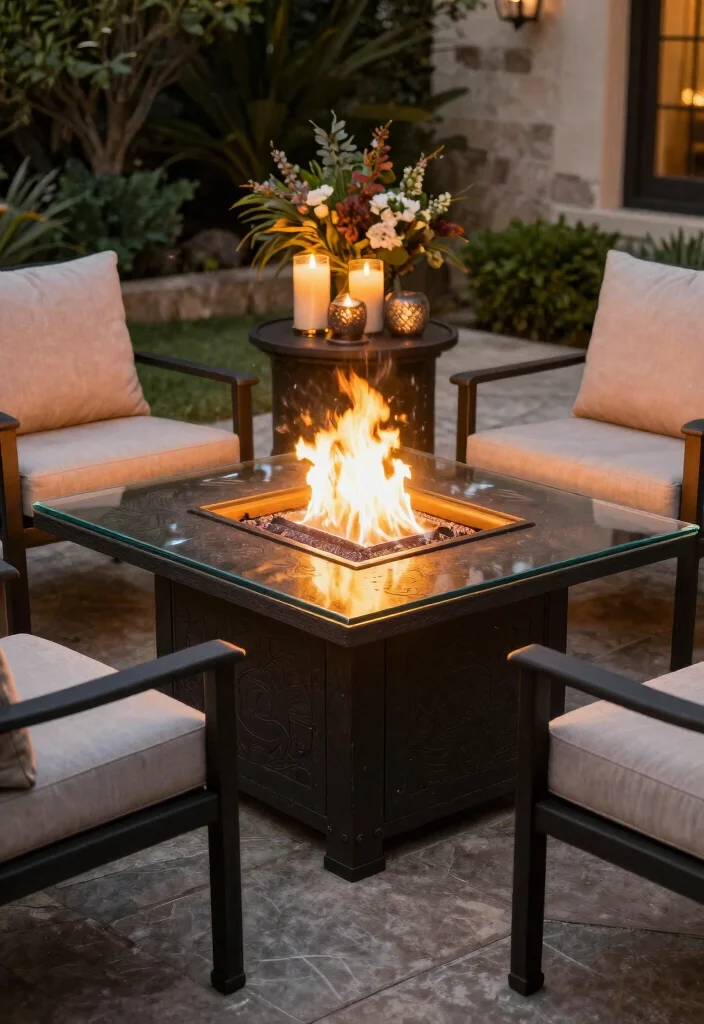 14 Epic Large Fire Pit Designs to Impress Entertainer Guests - 5. Fire Pit Table 1