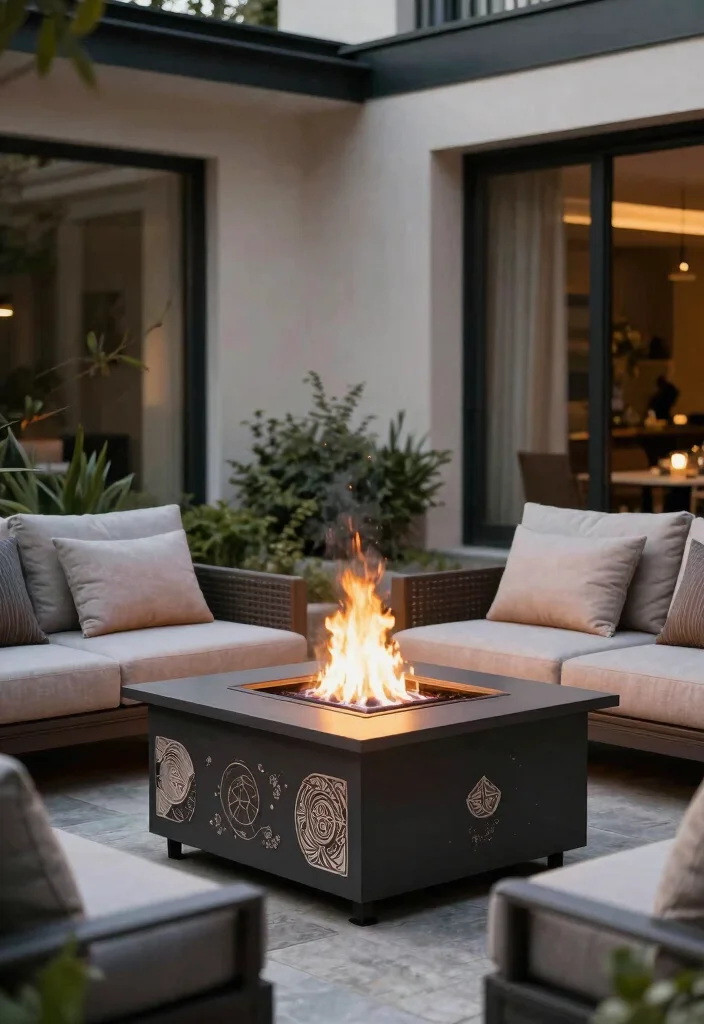 14 Epic Large Fire Pit Designs to Impress Entertainer Guests - 8. Gas Fire Pit 1
