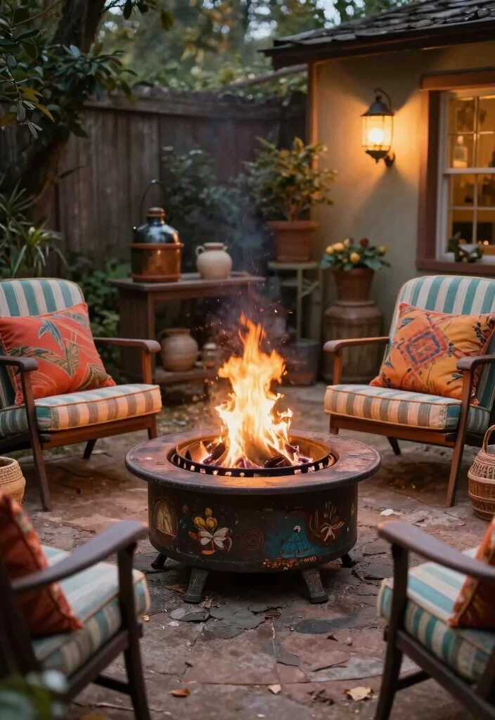14 Epic Large Fire Pit Designs to Impress Entertainer Guests - 9. Vintage Fire Pit 1