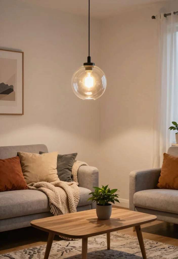 14 Living Room Lights That Make Small Spaces Feel Bigger - 2. Pendant Lights with Style 1