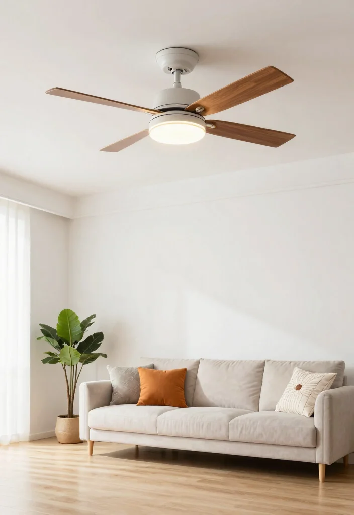 14 Living Room Lights That Make Small Spaces Feel Bigger - 5. Multi-Functional Ceiling Fans 1