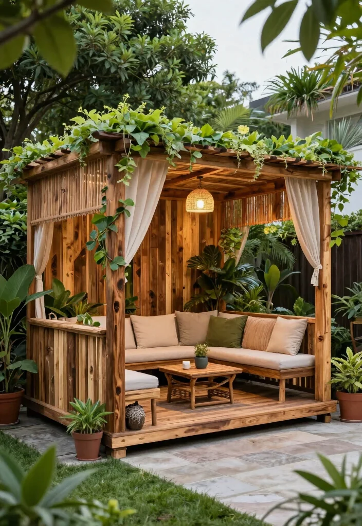 14 Resort-Style Cabana Designs for Your Backyard Pool - 13. Eco-Friendly Cabana 1
