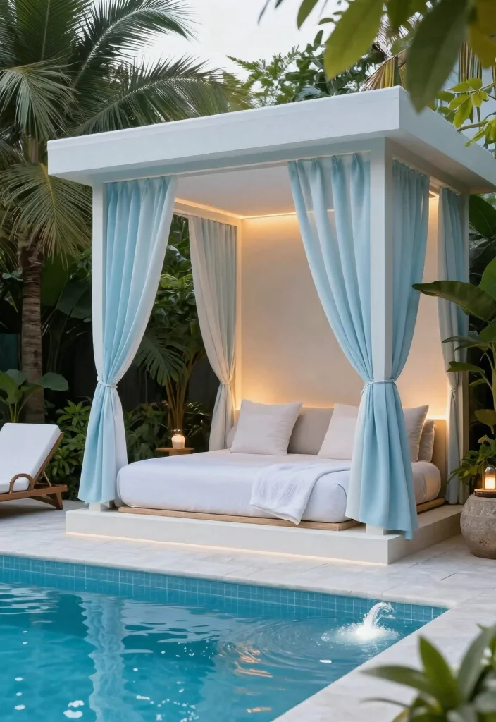 14 Resort-Style Cabana Designs for Your Backyard Pool - 4. Luxurious Spa-Inspired Cabana 1