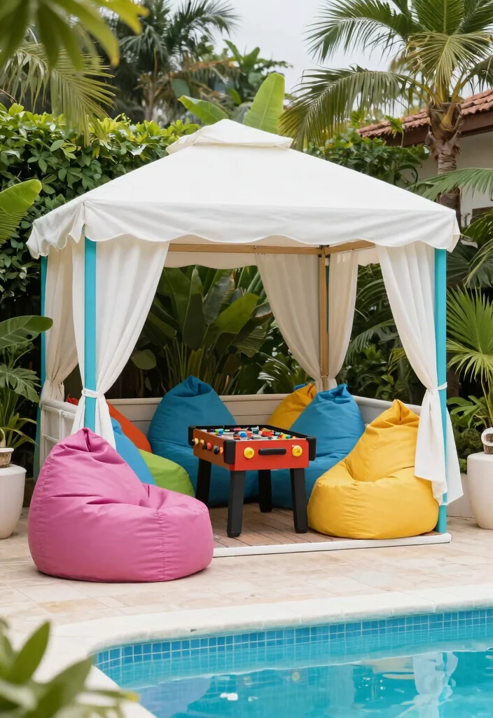 14 Resort-Style Cabana Designs for Your Backyard Pool - 8. Family-Friendly Cabana 1