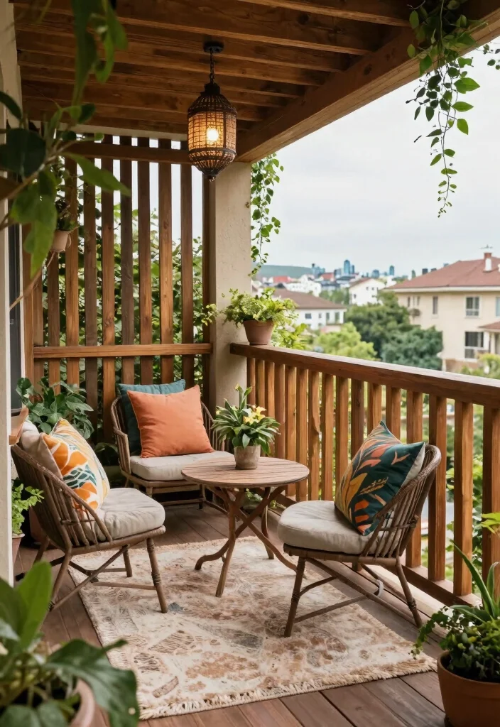 14 Sleek Balcony Railing Combos for City Living - 3. Wooden Slatted Railings 1