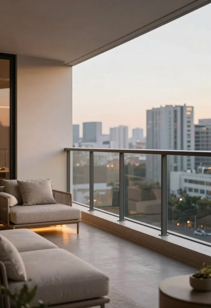 14 Sleek Balcony Railing Combos for City Living - 8. Minimalist Frame Railings 1