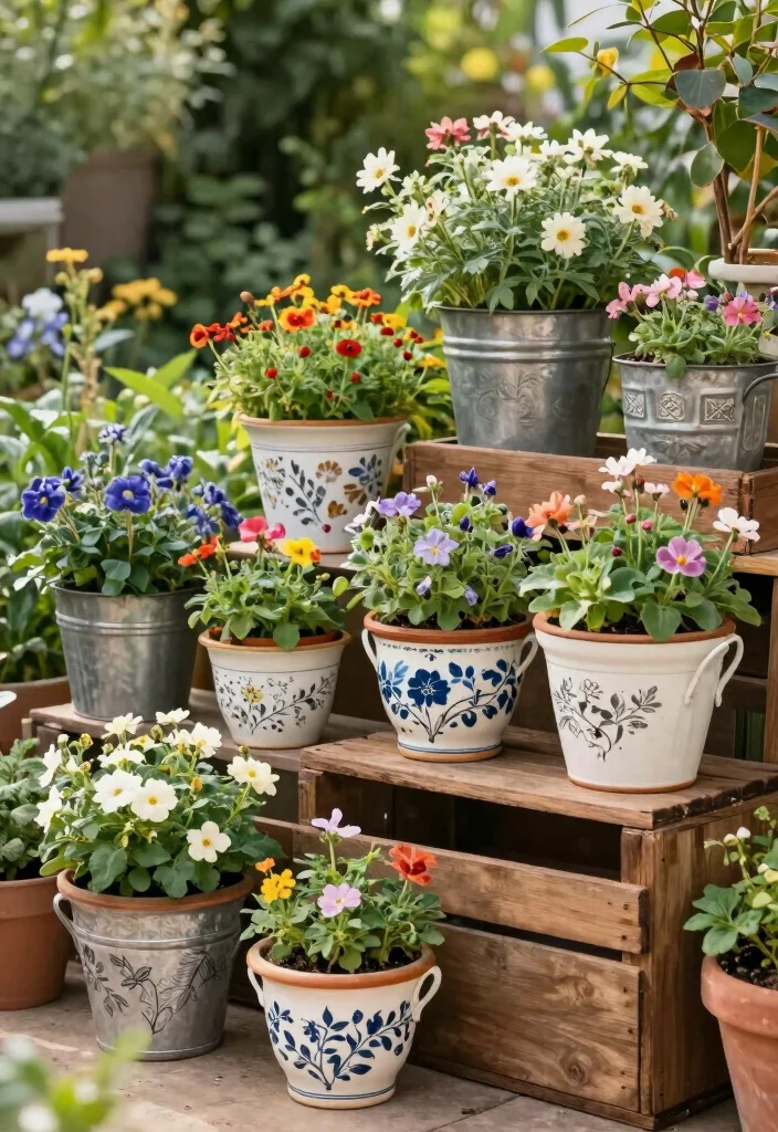 14 Statement Planters for Instagram-Worthy Yards - 4. Vintage Finds 1