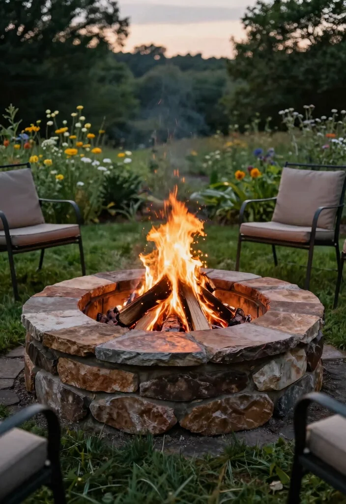 15 Budget-Friendly Fire Pit Ideas to Build Under $500 - 1. Circular Stone Fire Pit 1