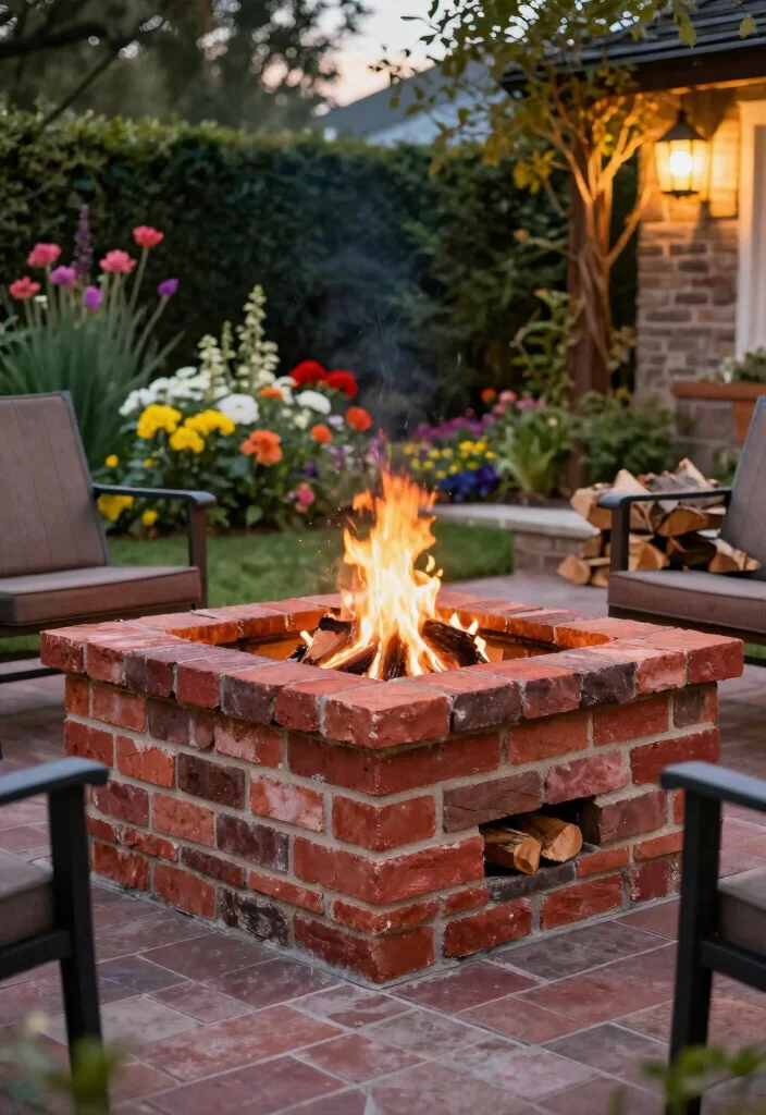 15 Budget-Friendly Fire Pit Ideas to Build Under $500 - 2. Budget-Friendly Brick Fire Pit 1