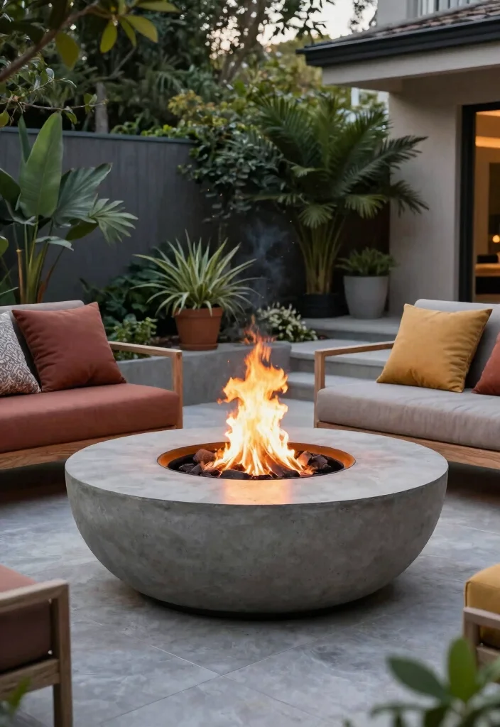 15 Budget-Friendly Fire Pit Ideas to Build Under $500 - 4. DIY Concrete Fire Pit 1
