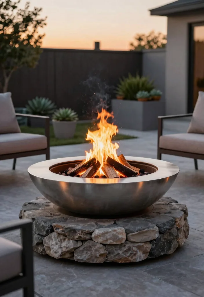 15 Budget-Friendly Fire Pit Ideas to Build Under $500 - 6. DIY Fire Bowl with Steel Ring 1