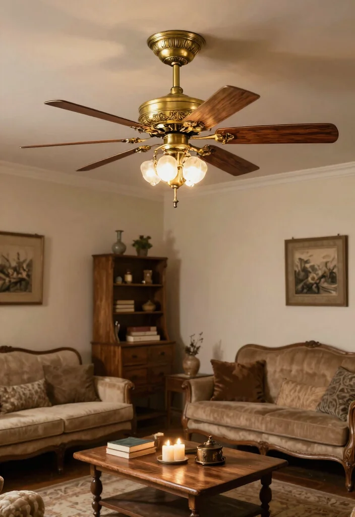 15 Farmhouse Ceiling Fans for Country-Home Fans - 6. Antique-Inspired Ceiling Fan 1