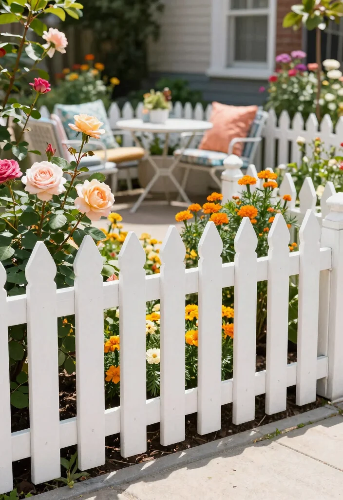 15 Low-Maintenance PVC Fencing for Lazy Gardeners - 1. Crisp White Picket Fence 1