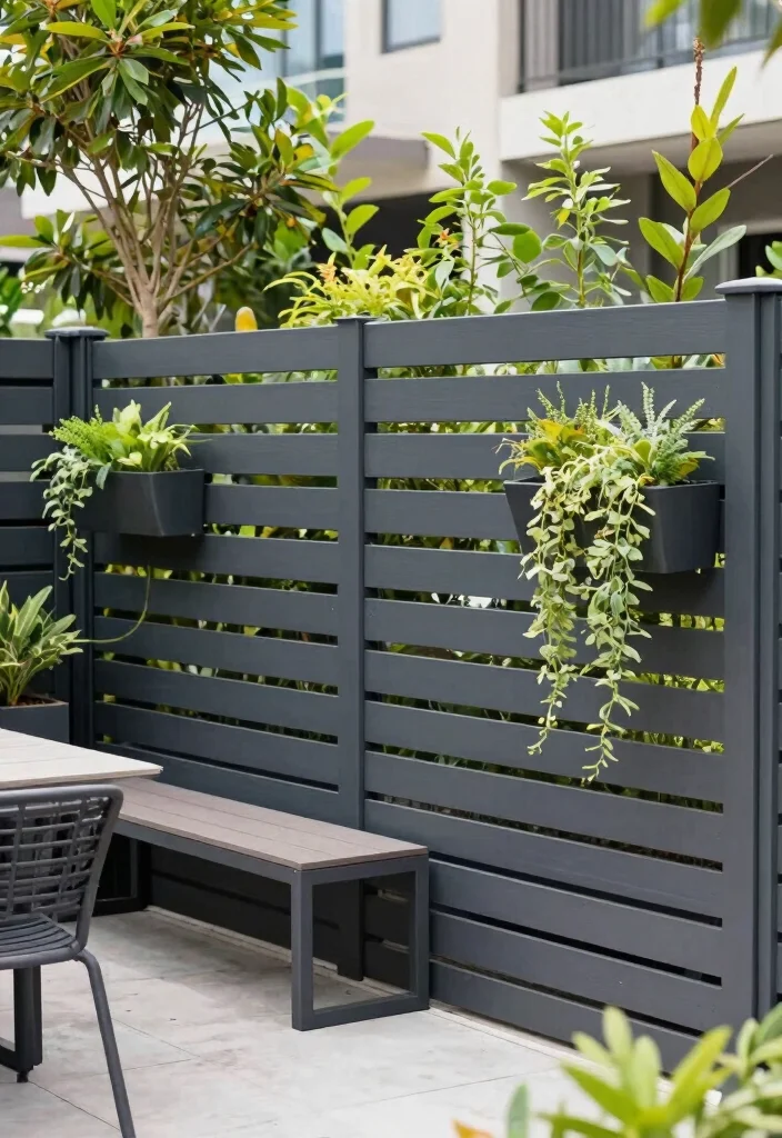 15 Low-Maintenance PVC Fencing for Lazy Gardeners - 2. Modern Horizontal Slat Fence 1