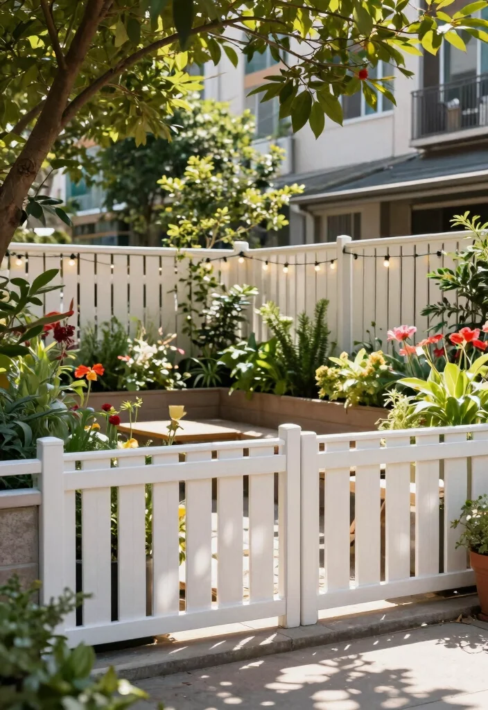 15 Low-Maintenance PVC Fencing for Lazy Gardeners - 5. Chic Semi-Privacy Fence 1