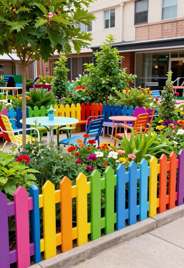 15 Low-Maintenance PVC Fencing for Lazy Gardeners - 9. Versatile Colorful PVC Fence 1