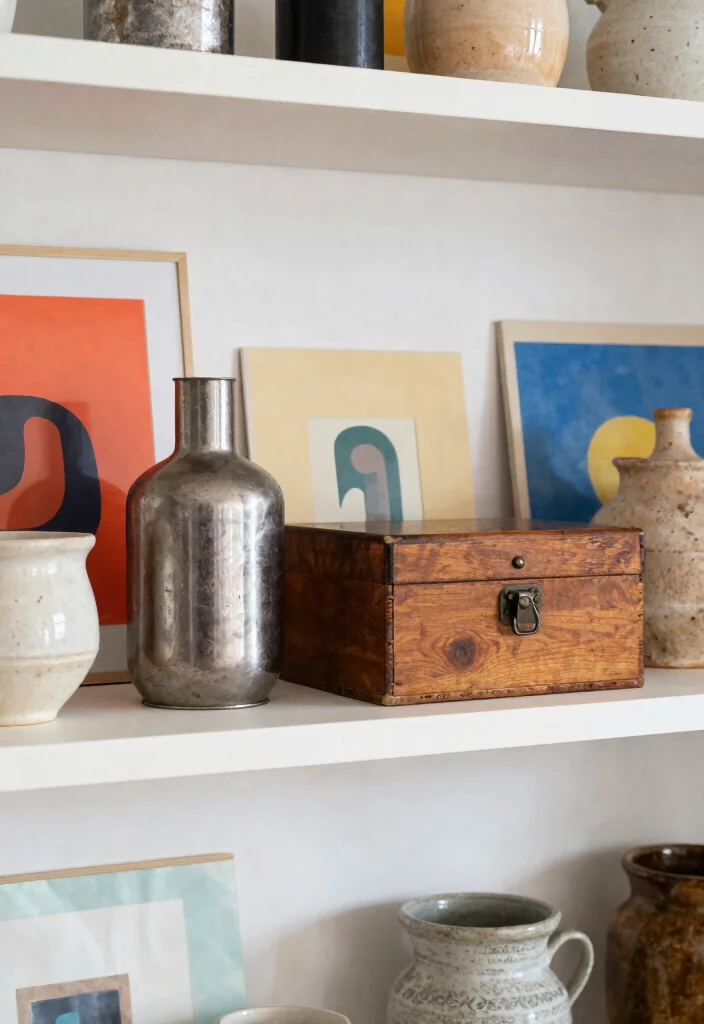 15 Styled Farmhouse Shelves for Design-Conscious Homeowners - 12. Mixing Styles and Eras 1