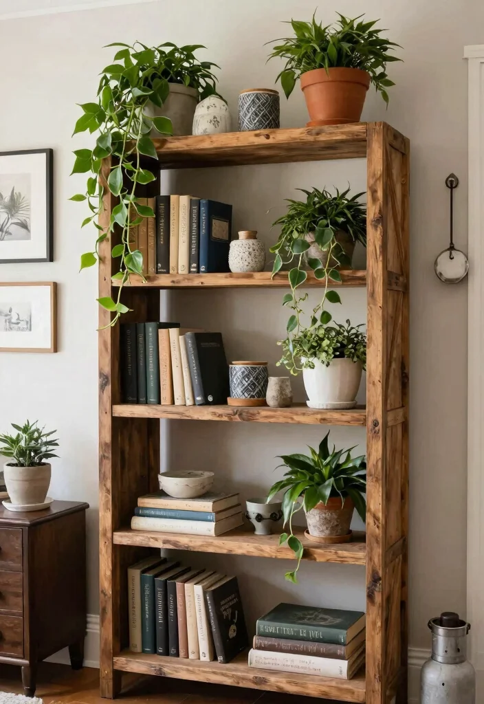 15 Styled Farmhouse Shelves for Design-Conscious Homeowners - 14. Utilizing Vertical Space 1