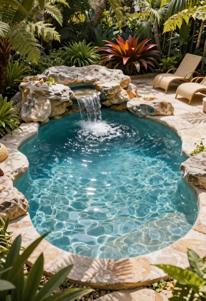 15 Tropical Lagoon Pool Designs for Paradise Seekers - 1. Natural Stone Serenity 1