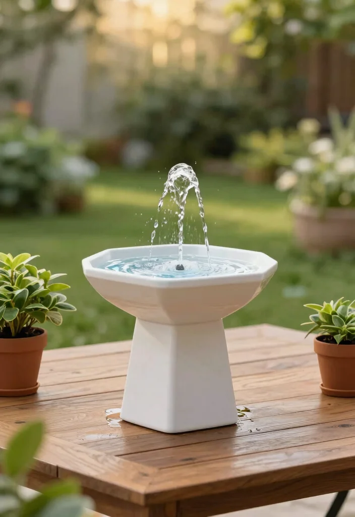 15 Water Features That Become Focal Points for Nature Lovers - 1. Minimalist Tabletop Fountain 1