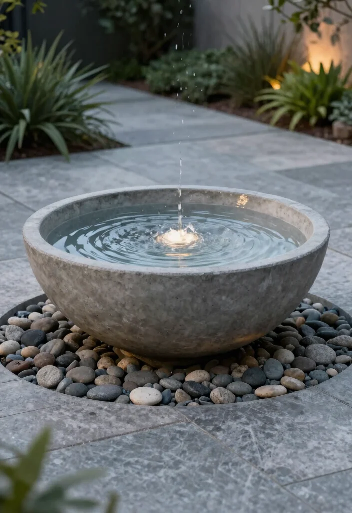 15 Water Features That Become Focal Points for Nature Lovers - 4. Concrete Water Bowl Fountain 1