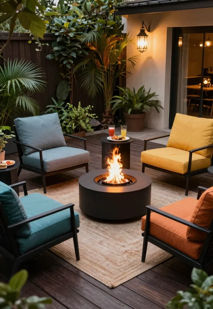 16 Outdoor Seating Ideas for Entertaining Around Your Fire Pit - 2. Chic Lounge Chairs 1