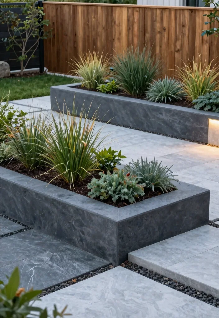 16 Raised Beds for Homeowners Wanting Fence-Line Privacy - 11. Low-Profile Beds for a Minimalist Look 1
