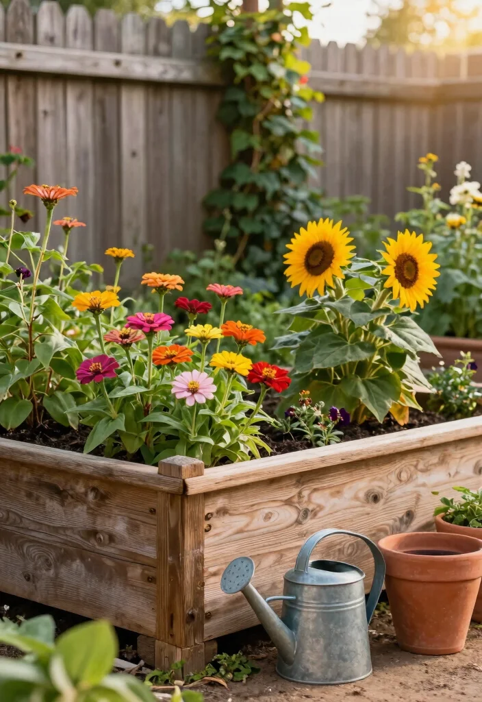 16 Raised Beds for Homeowners Wanting Fence-Line Privacy - 5. Rustic Wooden Beds for a Country Charm 1