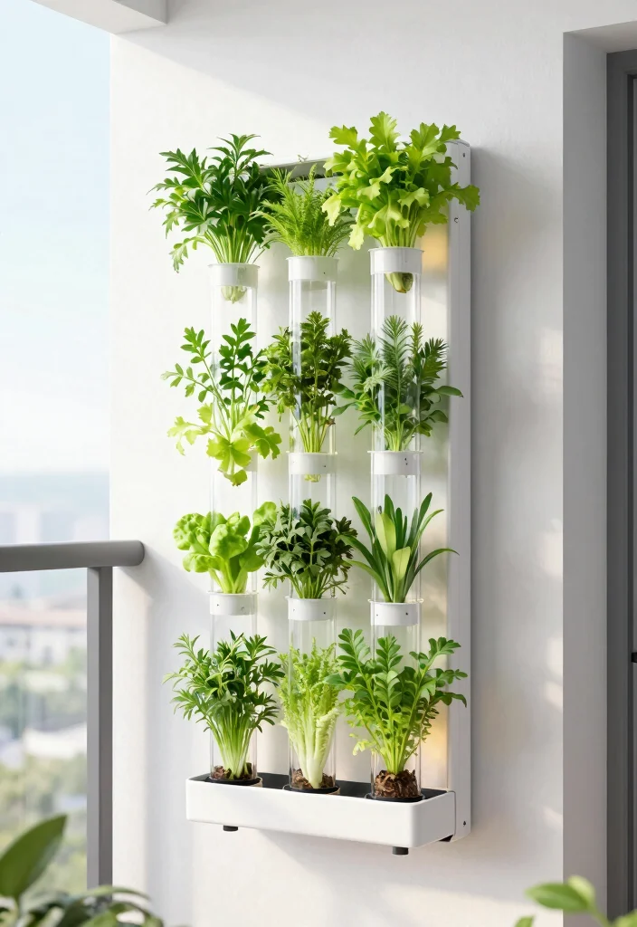 16 Small Balcony Wall Upgrades for Apartment Dwellers - 14. Vertical Hydroponic Systems 1