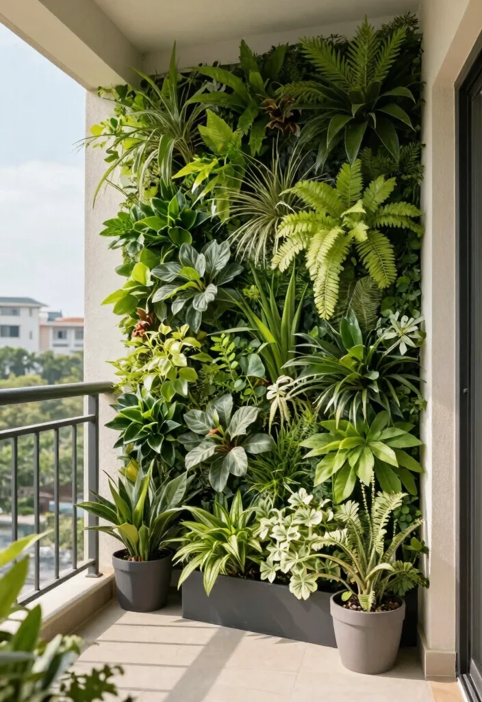 16 Small Balcony Wall Upgrades for Apartment Dwellers - 15. Green Wall Kit 1