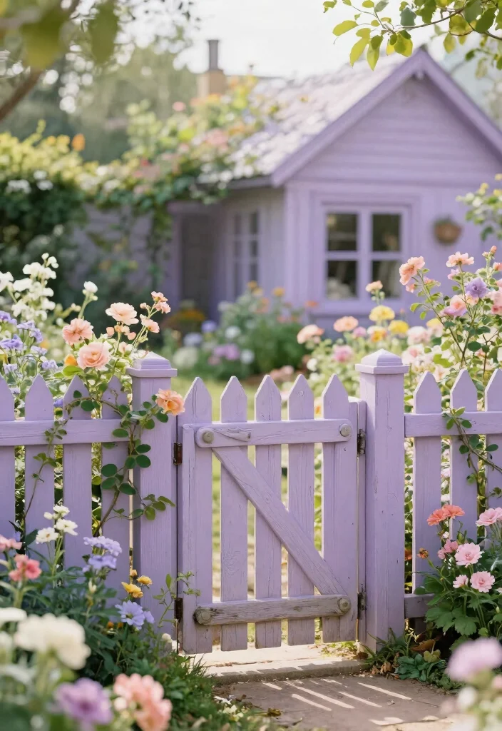 17 Fence Colors That Match Premium Home Exteriors for Upscale Owners - 10. Pale Lavender 1