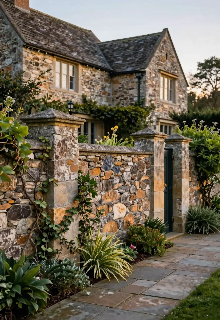 17 Fence Colors That Match Premium Home Exteriors for Upscale Owners - 11. Classic Stone 1