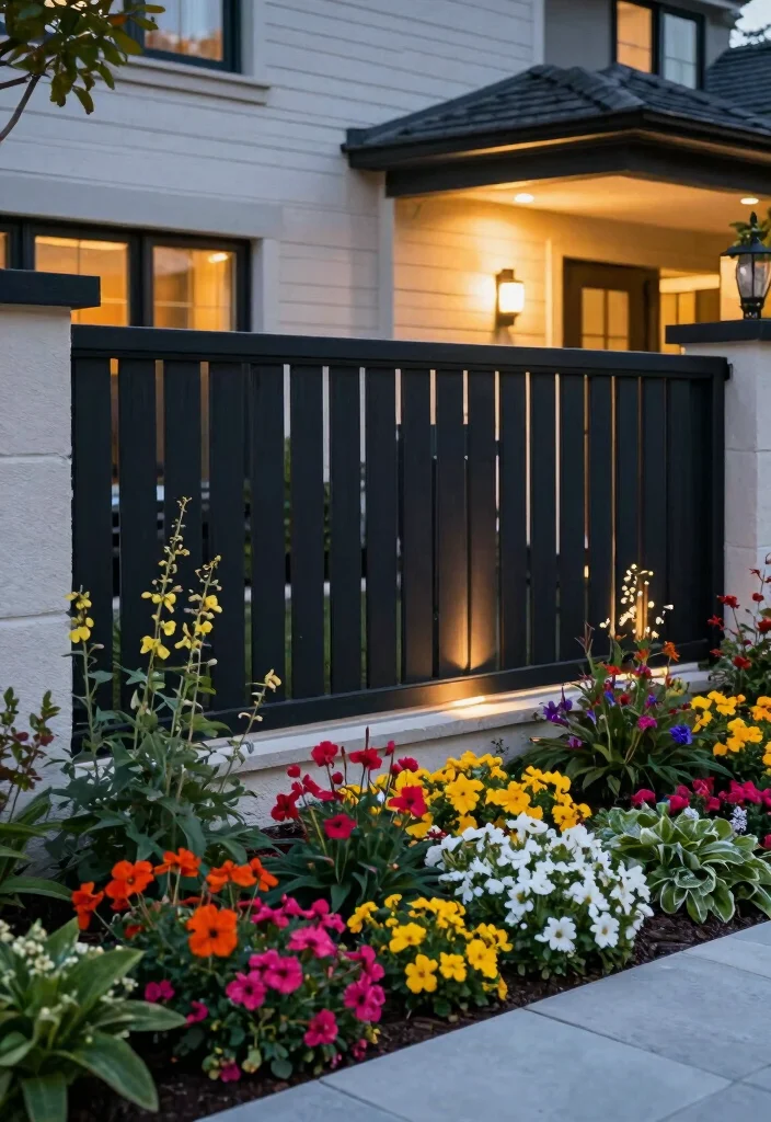 17 Fence Colors That Match Premium Home Exteriors for Upscale Owners - 9. Sleek Black 1