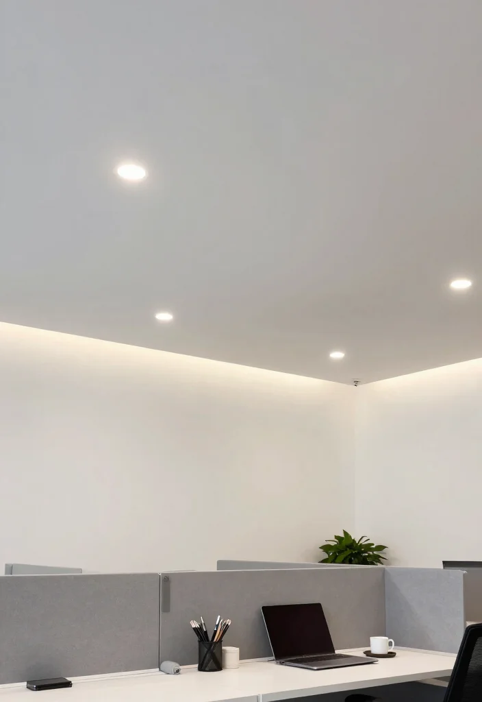 17 Sound-Proof False Ceilings for Home Office Warriors - 9. Recessed Lighting Integration 1