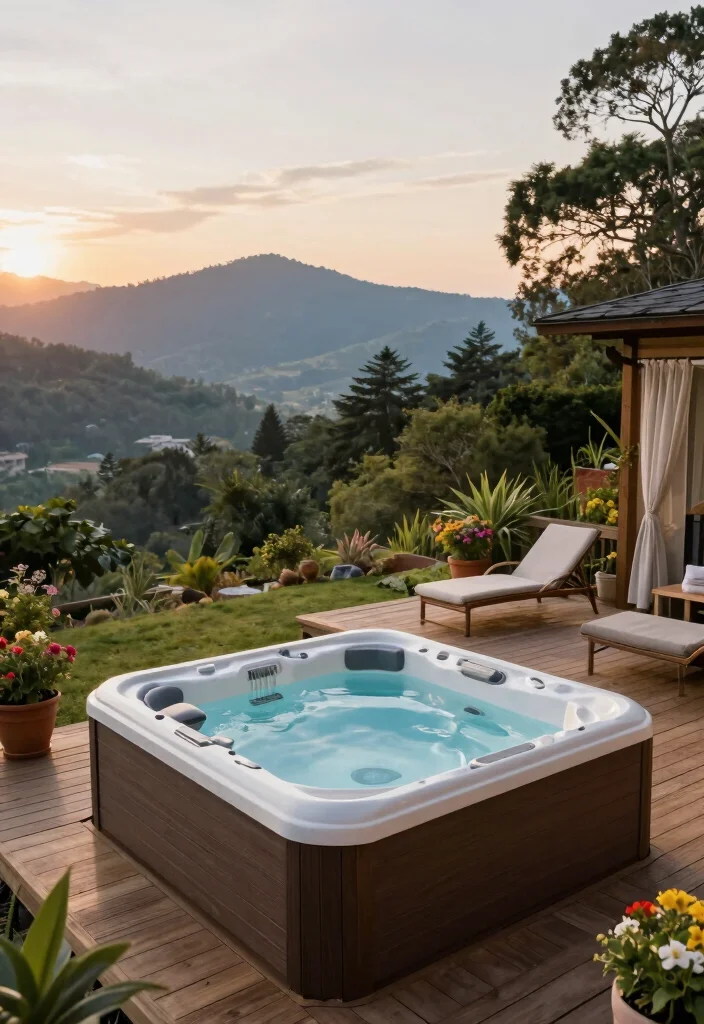 17 Spa-Like Hot Tub Placements for Backyard Relaxation - 2. Overlooking a Scenic View 1