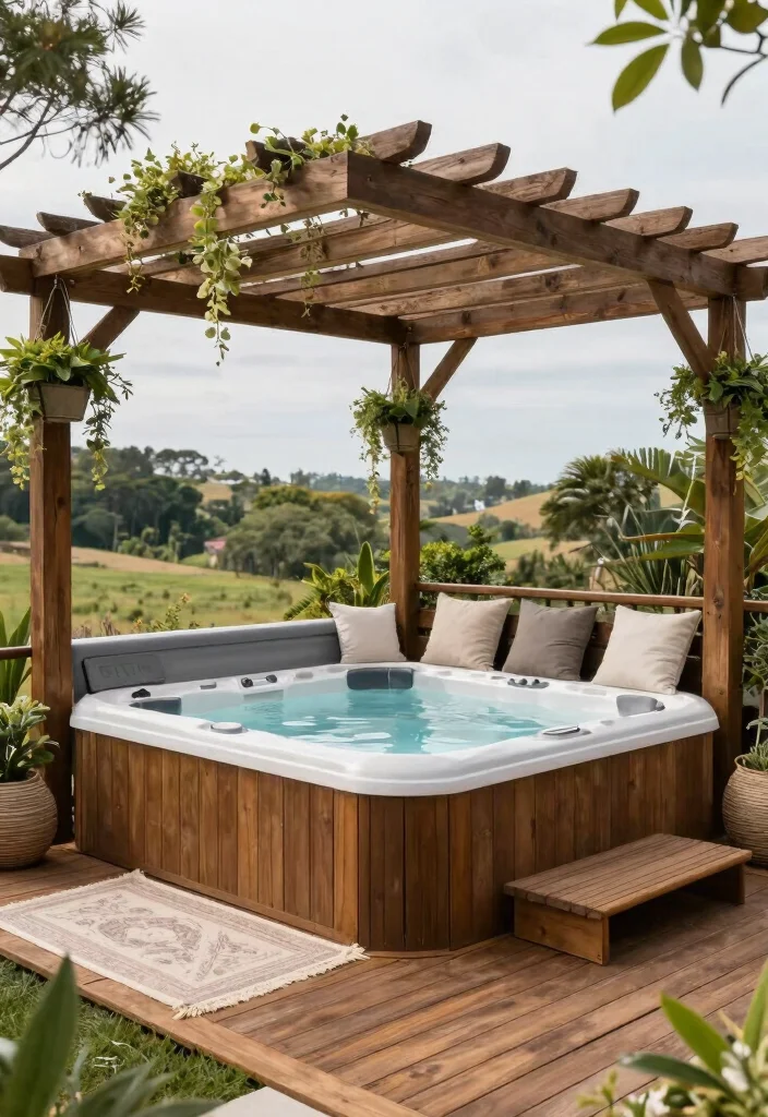 17 Spa-Like Hot Tub Placements for Backyard Relaxation - 6. Elevated Spa Experience 1
