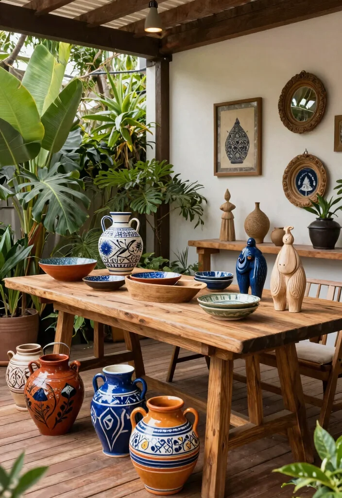 18 Deck Ideas to Transform Your Bare Outdoor Space - 15. Local Artisans’ Creations 1