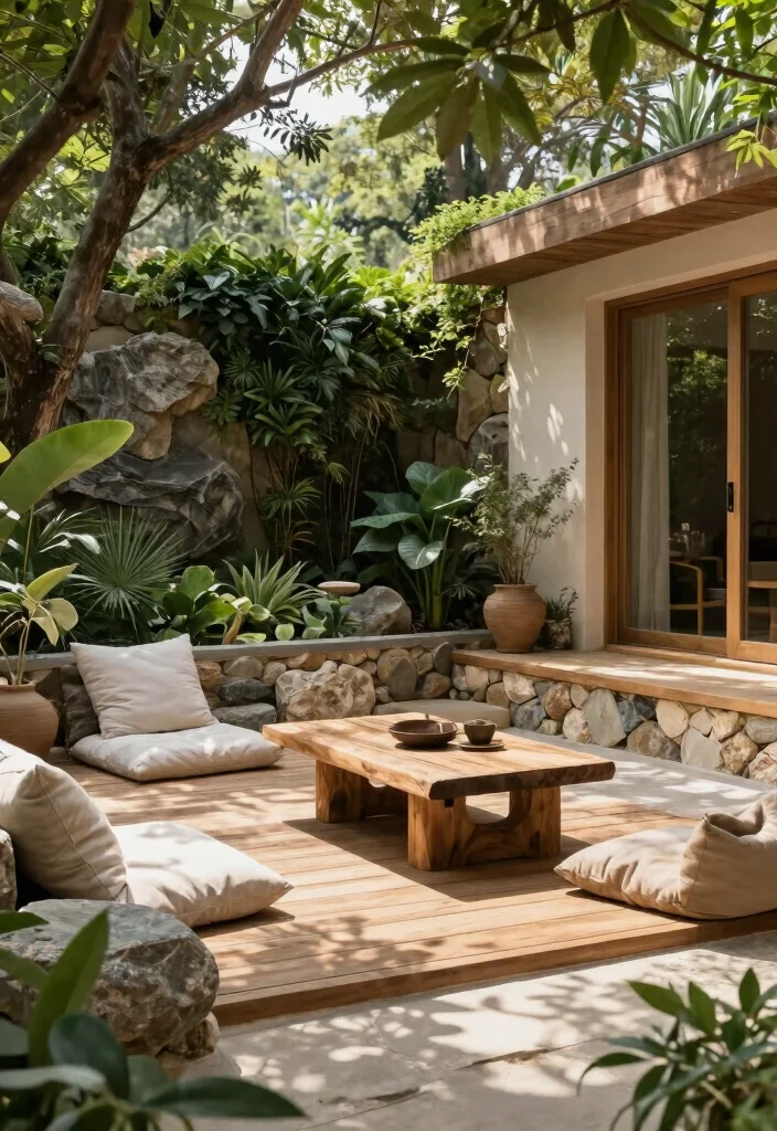 18 Deck Ideas to Transform Your Bare Outdoor Space - 17. Biophilic Design Elements 1