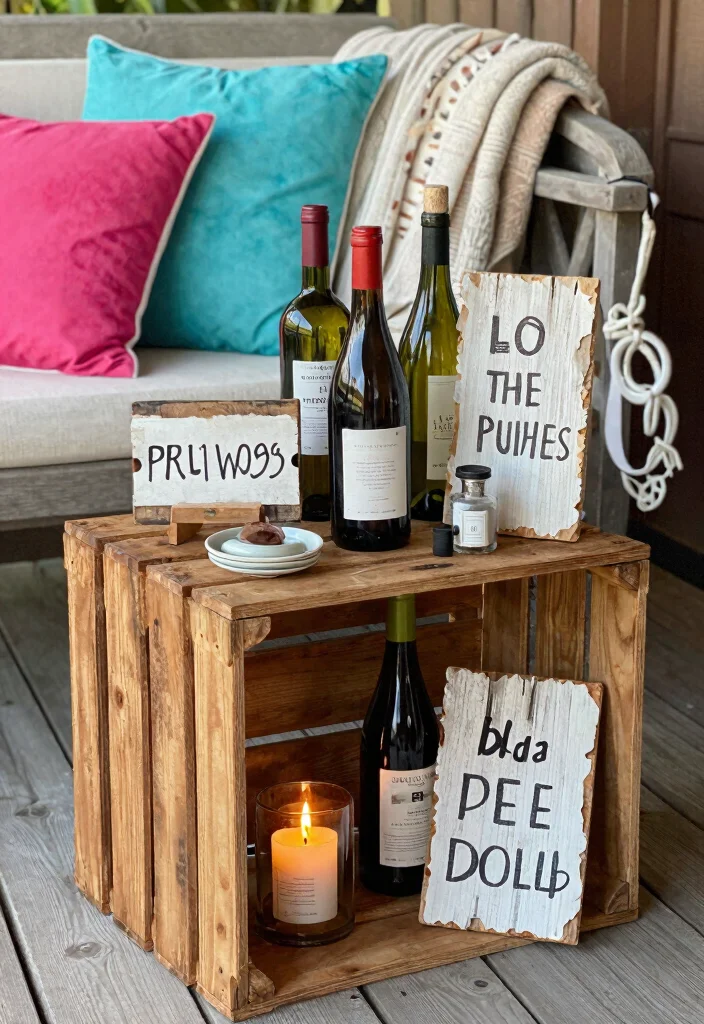 18 Deck Ideas to Transform Your Bare Outdoor Space - 5. Upcycled Decor Accessories 1